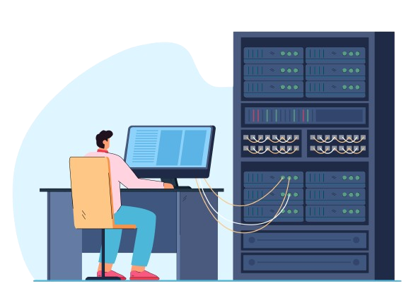 Illustration of engineer data hosting